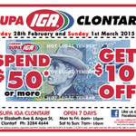 $10 Voucher ($50 Min Spend) This Weekend (Sat, Sun) at IGA Clontarf (QLD)