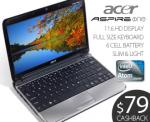 Acer Aspire One 751 11.6" HD Netbook - $349 after $79 Cashback + Free P&H - Catch of The Day SOS