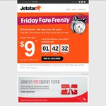 Jetstar Friday Fare Frenzy - Fares from $9 (4pm-8pm Today Only)
