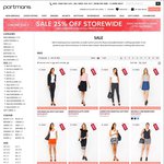 Portmans 25% off Storewide + Shipping (Standard $9.95)