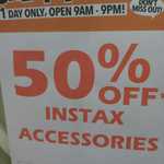 50% off All Instax Accessories (eg. 20 pack film for $17.50) @ Harvey Norman