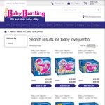 Babylove Jumbo Nappies - Sizes Newborn to Junior - $19.89 (Save $7) @ Baby Bunting