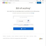$20 off When You Spend $30 @ eBay (New Customers)