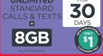 8GB Data, Unlimited Calls and Texts $1 (30 Days) @ Kogan Mobile (New Customers Only)