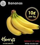 Bananas 10c/Kg or $1.30 Per 13kg Box - Henry's Mercato - Bayside Shopping Centre Frankston Victoria