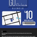 $10 Movie Tickets @ GU Filmhouse Glenelg, SA