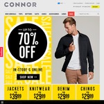 Up to 70% off - Selected Men's Clothes at Connor - Online & in-Store