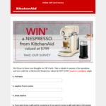 Win a KitchenAid Nespresso Machine Worth $799 from KitchenAid