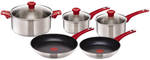 Jamie Oliver by Tefal Stainless Steel 5 Piece Cookware Set - Red £73.98 / $127.72 Delivered @ Zavvi