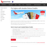 Qantas Double Status Credits Offer/Promo