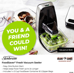 Win 1 of 2 Sunbeam FoodSaver Fresh Vacuum Sealers Worth $129 from Stan Cash