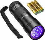TaoTronics UV Blacklight Flashlights Detector for Dry Pets Urine & Stains & Bugs $10.09 + Delivery @ Sunvalley via Amazon