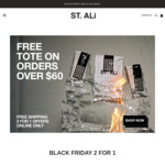 ST. ALI 2 for 1 at $60 for 2 kg (with Free Shipping) Includes a Free Tote with Purchase over $60