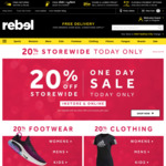 Rebel 20% off store wide and online