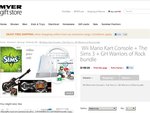 Wii Mario Kart Console + The Sims 3 + GH Warriors of Rock Bundle $199 + $0 P&H