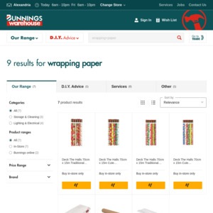 Christmas Wrapping Paper 15m $1 @ Bunnings - ChoiceCheapies