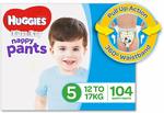 [Prime] Huggies Nappy Pants Boys Sizes 5/6 (104/96 Packs) $28.90 Delivered (Subscribe & Save) @ Amazon AU