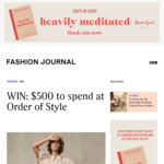 Win a $500 Order of Style Voucher from Fashion Journal