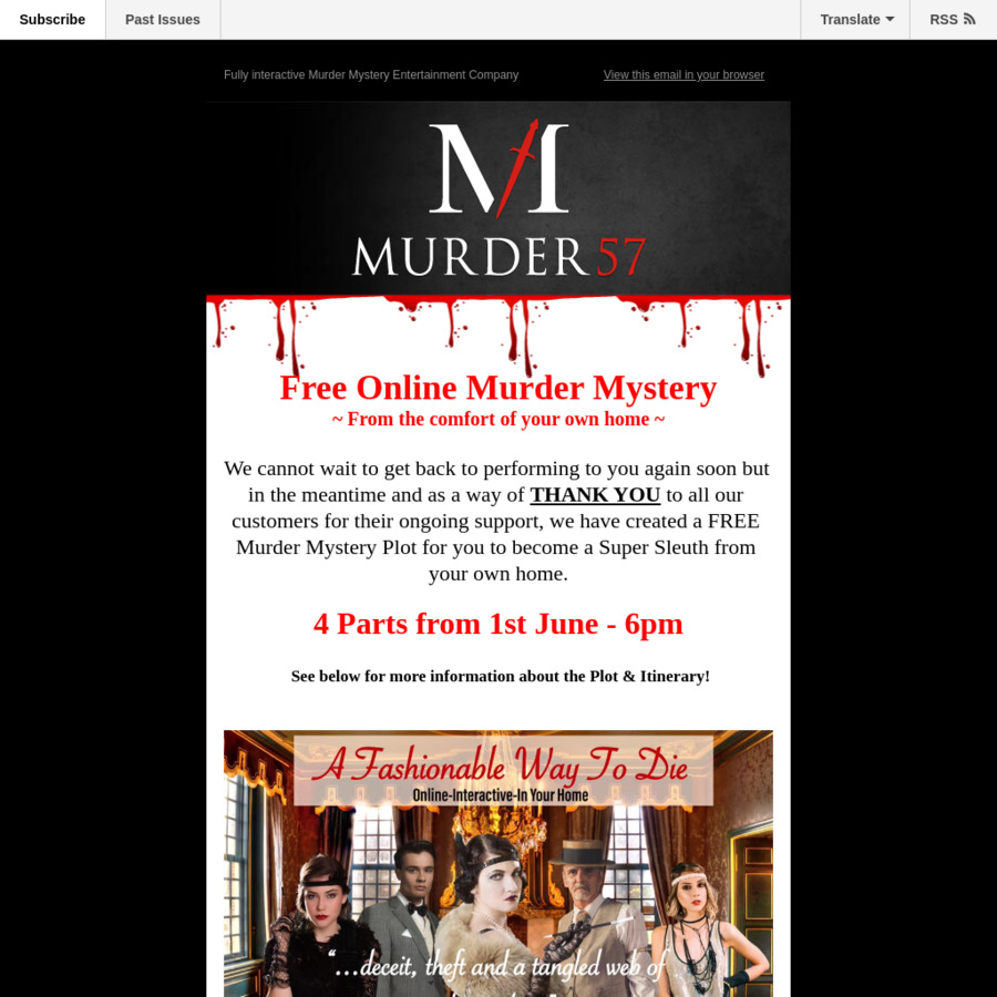 Free Online Murder Mystery Investigation @ Murder 57 - OzBargain