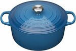 [Pre Order] Le Creuset Signature Cast Iron Round Casserole 22cm (Marseille Blue) $228.90 Delivered @ Amazon AU
