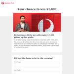 Win 1 of 8 $1,000 Cash Prizes from Australia Post