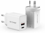 BlitzWolf BW-S20 20W 2-Port PD3.0 QC3.0 Wall Charger Support PPS FCP SCP AFC Fast Charging US$12.22 (A$16.26) Shipped @ Banggood