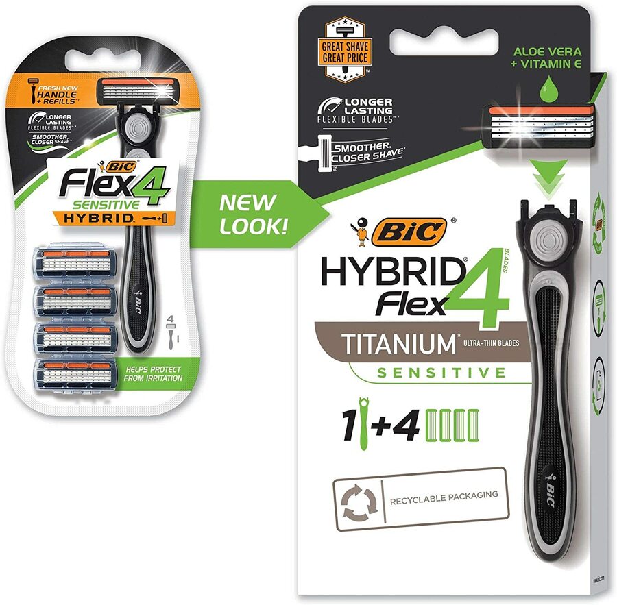 BIC Hybrid Flex 4 Men S Razors Kit 3 72 RRP 10 For 1st S S Order   630416x 