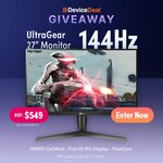 Win a LG UltraGear 27" 144Hz Gaming Monitor Worth $549 from DeviceDeal