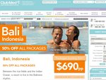 Bali All Inclusive Club Med Getaway $874- $920pp Twin Share - Save 48%