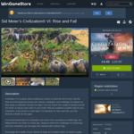 [PC, Steam] 85% off Sid Meier’s Civilization VI: Rise and Fall US$4.49 (~A$6.40) @ WinGameStore