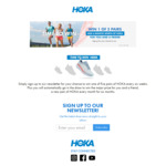 Win 1 of 2 HOKA Prize Packs (6 Pairs of Shoes) Worth $1,620 or 1 of 5 Pairs of HOKA Shoes Worth up to $270 from Accent Group