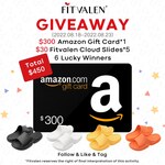 Win 1xUS$300 Amazon Gift Card, 5x Fitvalen Cloud Slides from Fitvalen
