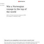Win a Two-Week Norwegian Cruise for 2 Worth up to $12,306 from Hurtigruten Australia [No Flights/Excludes NT]