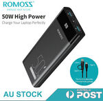 ROMOSS Power Bank 20000mAh USB-C 50W $48 ($46.80 eBay Plus) Delivered @ Romos_64 eBay
