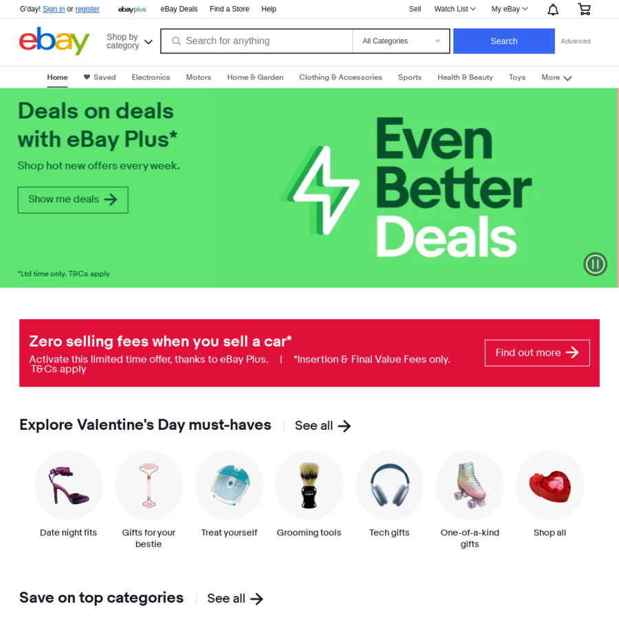 10 off Eligible Items, 12 off for eBay Plus Members eBay Australia