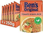 Ben's Original Rice Tomato and Basil 6x250g Pouch, $4.00 + Delivery ($0 with Prime/ $39 Spend) @ Amazon AU