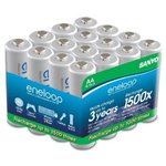 SANYO 1500 Eneloop 16 Pack AA Ni-MH Pre-Charged Rechargeable Batteries $50.37 Shipped @ Amazon