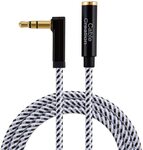 Right Angled 3.5mm Male to Female Extension Cable 10 Feet $3.67 + Delivery ($0 Prime/ $39 Spend) @ CableCreation Amazon