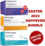 Allergy Relief Medication Bundle: 70x Hayfexo 180mg + 70x Cetirizine 10mg + 70x Lorazol 10mg $29.99 Delivered @ PharmacySavings