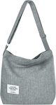 Large Canvas Tote Bag in Grey $9.09 (RRP $15) + Delivery ($0 with Prime/ $39 Spend) @ SANGKO Amazon AU