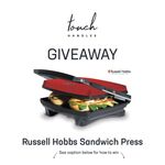 Win a Russell Hobbs Sandwich Press from Touch Handles