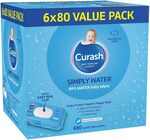 Curash Water Wipes 6x80 Pack $15.99 ($13.59 S&S) + Delivery ($0 with Prime/ $59 Spend) @ Amazon AU