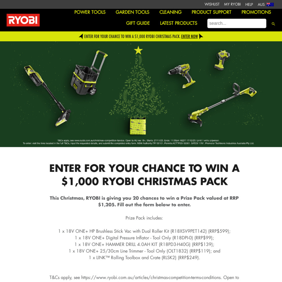 Win 1 Of 20 1 000 Ryobi Tool Packs From Ryobi OzBargain Competitions   817316x 