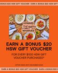 [QLD] $20 Bonus Gift Card with $100 Gift Card Purchase @ Howard Smith Wharves