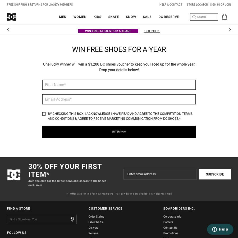 Dc shoes promo on sale code