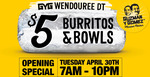 [VIC] $5 Burritos & Bowls (In-Store Only) @ Guzman y Gomez, Wendouree