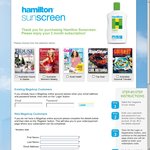 Buy Any Hamilton Sunscreen Product and Get a FREE 3 Month Magazine Subscription