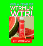 Win a Year's Supply of WTRMLN WTR or 1 of 5 Cases of 12 WTRMLN WTR Bottles from WTRMLN WTR