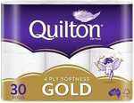 Quilton Gold 4-Ply Toilet Tissue (Pack of 30) $16.50 ($14.85 S&S) + Delivery ($0 with Prime/ $59 Spend) @ Amazon AU