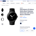 Google Pixel Watch LTE 40mm Matte Black Stainless Steel Case with Active Band in Obsidian $149 Delivered @ Telstra